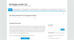 Desktop Screenshot of mortgagelenderlist.org