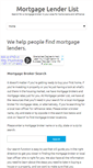 Mobile Screenshot of mortgagelenderlist.org