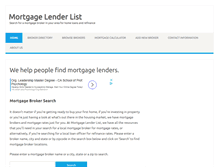 Tablet Screenshot of mortgagelenderlist.org